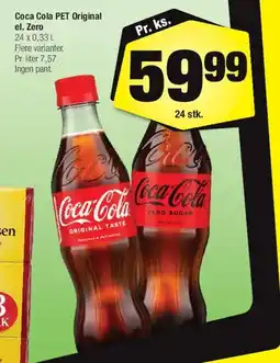Calle Coca Cola PET (Original / Zero) 24 x 0,33 l tilbud