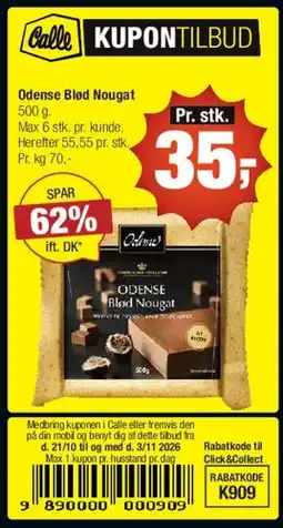 Calle Odense Blød Nougat tilbud