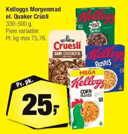 Calle Kellogg's Morgenmad / Quaker Cruesli tilbud