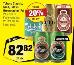 Calle Tuborg Classic / Guld / Red / Brewmaster IPA tilbud