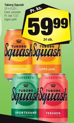 Calle Tuborg Squash (24 x 0,33 l) tilbud