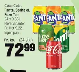 Calle Coca‑Cola / Fanta / Sprite / Fuze Tea multipak (24 stk) tilbud