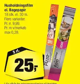 Calle Husholdningsfilm el. bagepapir tilbud