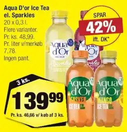 Calle Aqua d'Or Ice Tea / Sparkling (20 x 0,3 l) tilbud
