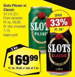 Calle Slots Pilsner el. Classic tilbud
