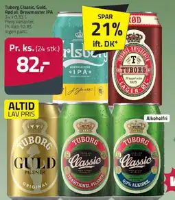 Fleggaard Tuborg Classic / Tuborg Guld / Tuborg 0,0 tilbud