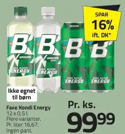 Fleggaard Faxe Kondi Energy tilbud