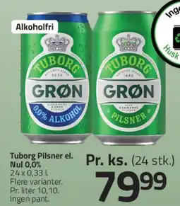 Fleggaard Tuborg Pilsner / Tuborg Nul 0,0% tilbud