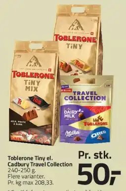 Fleggaard Toblerone Tiny / Cadbury Travel Collection tilbud