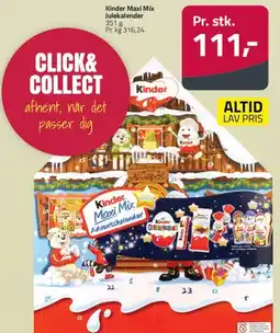 Fleggaard Kinder Maxi Mix Julekalender tilbud