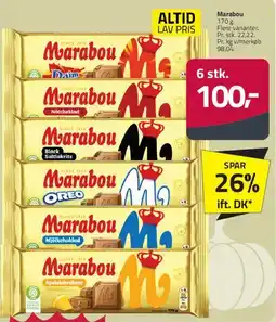 Fleggaard Marabou (assorted bars) tilbud