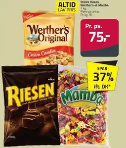 Fleggaard Storck: Werther's, Riesen & Mamba tilbud