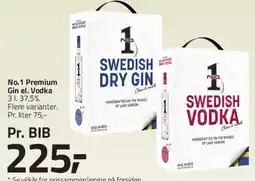 Fleggaard No.1 Premium (BIB) - Swedish Dry Gin / Swedish Vodka tilbud