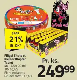 Fleggaard Flügel Shots / Kleiner Klopfer tilbud