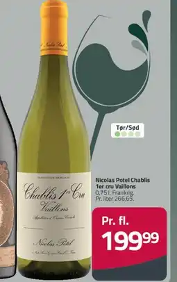 Fleggaard Nicolas Potel Chablis 1er Cru Vaillons tilbud