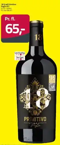 Fleggaard 18 Gradi Primitivo tilbud