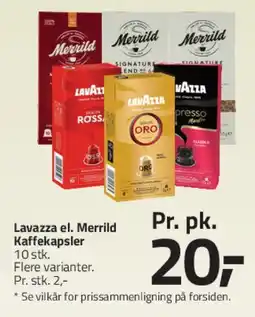 Fleggaard Lavazza el. Merrild Kaffekapsler tilbud