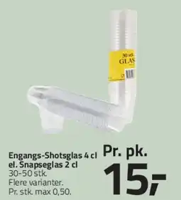 Fleggaard Engangs-shotglas / Snapseglas tilbud