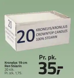 Fleggaard Kronelys 19 cm tilbud