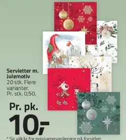 Fleggaard Servietter m. julemotiv tilbud