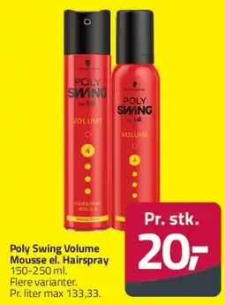 Fleggaard Poly Swing Volume Mousse el. Hairspray tilbud