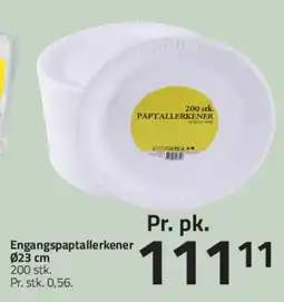 Fleggaard Engangspaptallerkener Ø23 cm tilbud