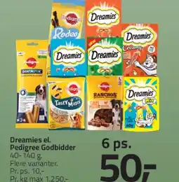 Fleggaard Dreamies el. Pedigree Godbidder tilbud