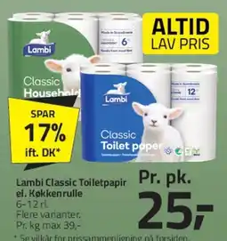 Fleggaard Lambi Classic Toiletpapir tilbud