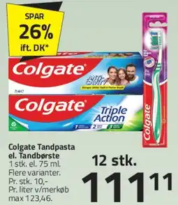 Fleggaard Colgate tandpasta / tandbørste tilbud