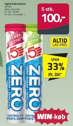 Fleggaard High5 Electrolytter (ZERO) tilbud