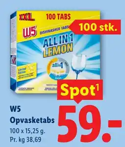 Lidl W5 Opvasketabs tilbud
