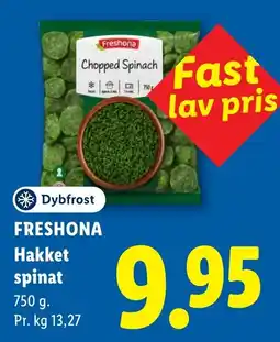 Lidl Freshona Hakket spinat tilbud