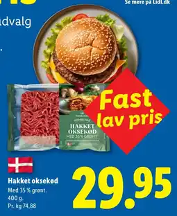 Lidl Hakket oksekød tilbud
