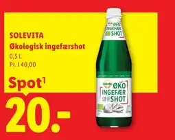 Lidl Solevita økologisk ingefærshot tilbud