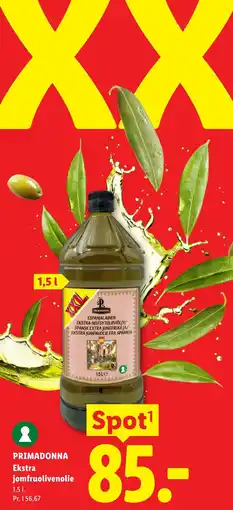 Lidl Primadonna Ekstra jomfrulivenolie tilbud