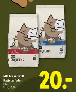 Lidl Mila's World Kattetørfoder tilbud