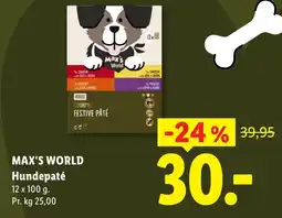 Lidl Max's World Hundepâté tilbud