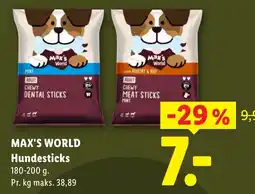 Lidl Max's World Hundesticks tilbud