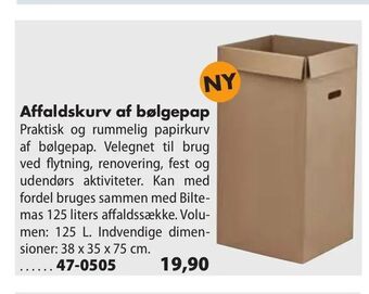 Affaldskurv af bølgepap