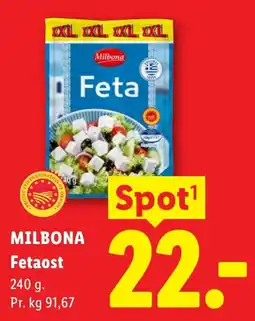 Lidl Milbona Fetaost tilbud