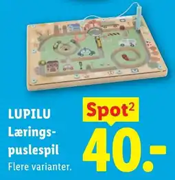 Lidl Lupilu Læringspuslespil tilbud