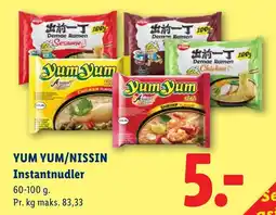 Lidl Yum Yum/Nissin Instantnudler tilbud