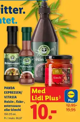 Lidl Panda Expressen/Vitasia Hoisin-, fiske-, østerssauce eller kimchi tilbud