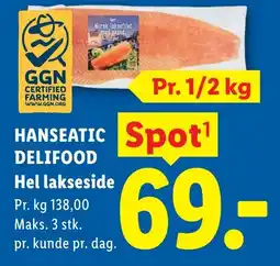 Lidl Hanseatic Delifood Hel lakseside tilbud