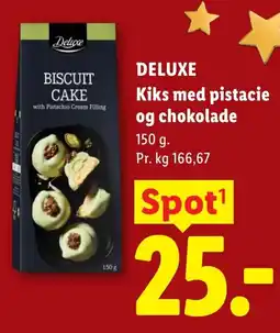 Lidl Deluxe biscuit cake med pistacie og chokolade tilbud