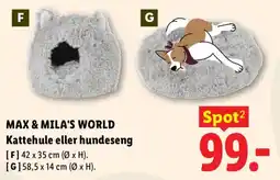 Lidl Max & Mila's World Kattehule eller hundeseng tilbud