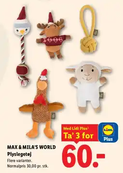 Lidl Max & Mila's World Plyslegetøj tilbud