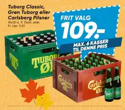 Bilka Tuborg Classic Grøn Tuborg Carlsberg Pilsner tilbud