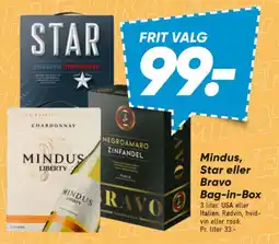 Bilka Mindus, Star eller Bravo Bag-in-Box tilbud