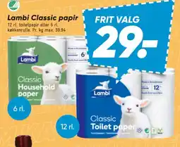 Bilka Lambi Classic papir tilbud